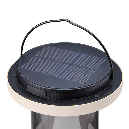 Lighto | Tafellamp bruin met rookglas solar voor buiten | Dimbaar | Oplaadbaar | Werkt op zonne-energie - vtwonen shop