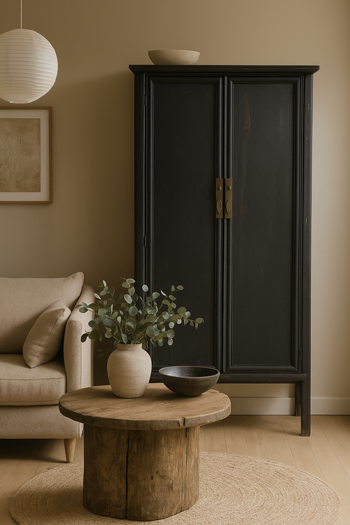 Livingfurn kast Icons Loes - zwart - 45x100x210 - vtwonen shop