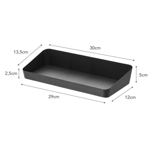 Yamazaki Amenity Tray - Breed - Tower - Zwart - vtwonen shop