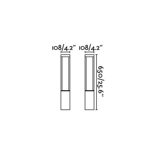 Faro Agra - LED-tuinpaal voor buiten donkergrijs IP54