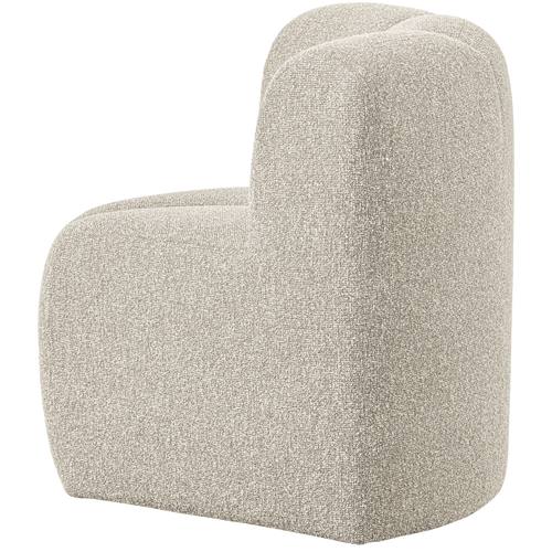 WOOOD eetbankje hoek met rugleuning Mojo - Bouclé - Beige Melange