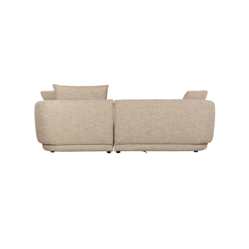 Zuiver Stones 3-zitsbank Chaise Longue Rechts Lichtbruin
