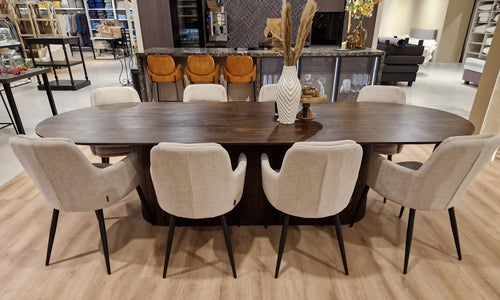 Livingfurn eetkamertafel Salvator Walnut - 300cm - mangohout
