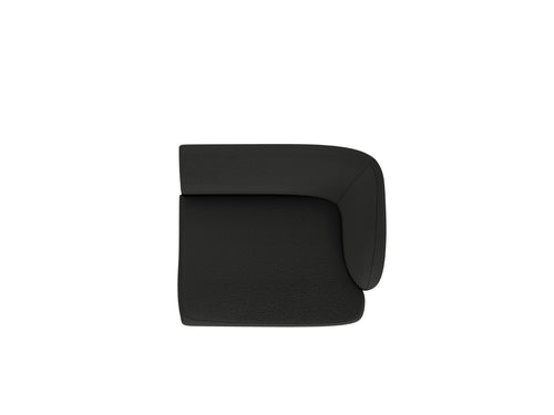Micadoni - Rechter module "Miley" boucle zwart - 90x90x70cm