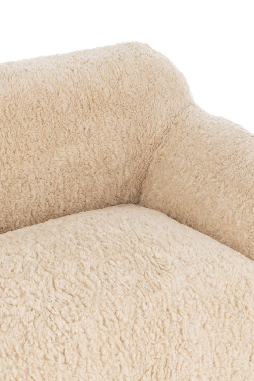 J-Line sofa Shearl - polyester - creme - large