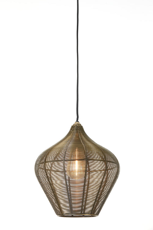 Light & Living hanglamp  - brons - 27x27x29.5 cm