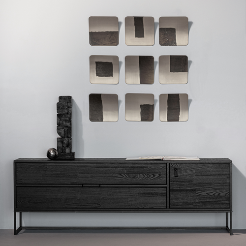 WOOOD sculptuur ornament Isan - Hout - Zwart - 53x18x18