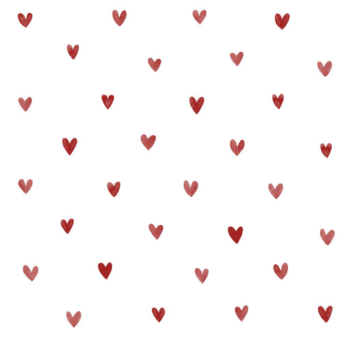 ESTAhome behang hartjes wit en rood - 50 x 900 cm - 131629 - vtwonen shop