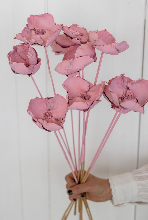 My Flowers.shop Pink Misty gedroogde Palm Beker | Roze Palm Cup droogbloemen | Per 10 takken - vtwonen shop