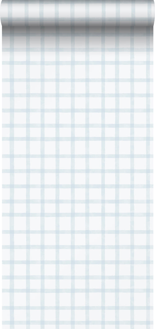 Sanders & Sanders behang ruitjes lichtblauw en wit - 53 cm x 10.05 m - 640644