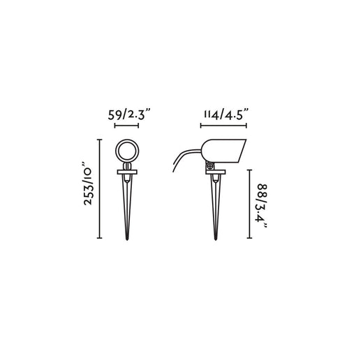 Faro Luca Luca Outdoor Spike Zwart GU10 IP65
