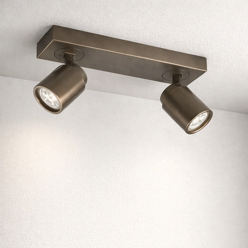Freelight spot Razza - 2 lichts - 32  x 14   cm - brons goud