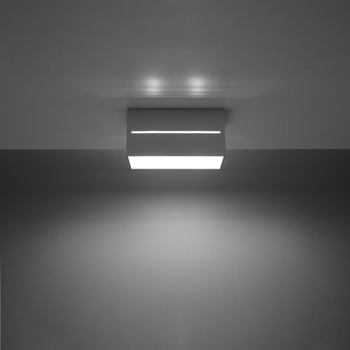 Sollux Lighting Plafondlamp LOBO 2 grijs - 20x10x10cm
