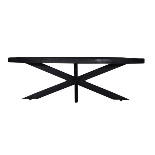 Giga Meubel Salontafel Mansour - Zwart Mangohout - 130x70x40cm - vtwonen shop