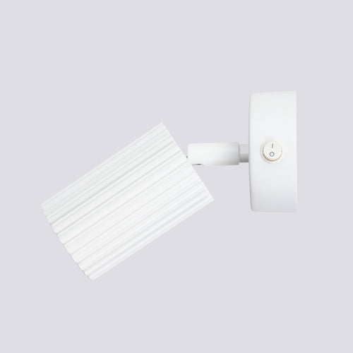 Sollux Lighting Wandlamp KARBON wit met schakelaar - 8x8x16cm