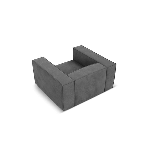Cosmopolitan Design - Fauteuil Turin structurele stof grijs - 95x113x68cm