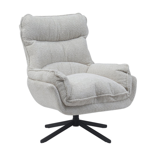 StarFurn Fauteuil Vera - Off-White Stof - Draaibaar - 82x95x96,5cm