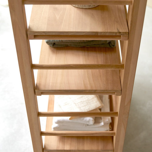 Tikamoon Laag opbergrek in massief teakhout - Naturel - vtwonen shop