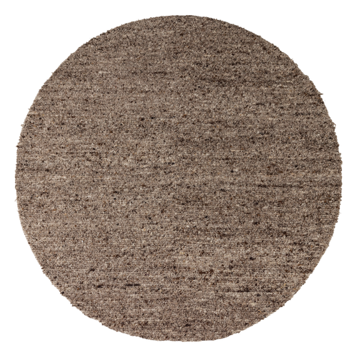 WOOOD vloerkleed rond Efia - Wol - Bruin Melange - Ø200 cm