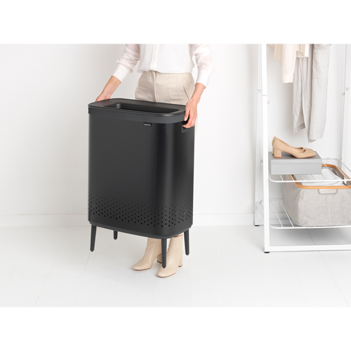 Brabantia Wasbox Bo Hi - 2x45L - matt black - vtwonen shop