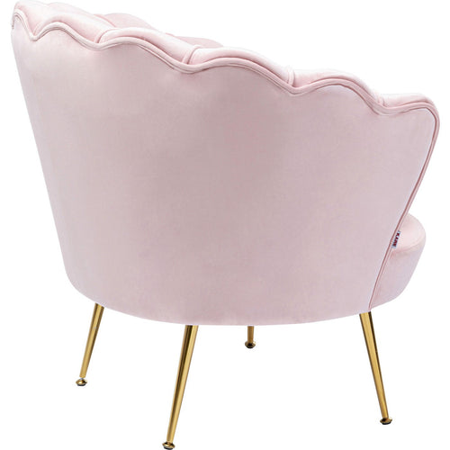 Kare Design Fauteuil Water Lily fluweel roze - vtwonen shop