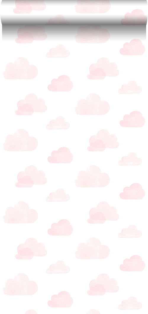 Walls4You behang wolkjes licht roze - 53 cm x 10.05 m - 935302 - vtwonen shop