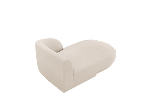 Micadoni rechter chaise longue Miley 2-zits, boucle beige - 156x90x70cm
