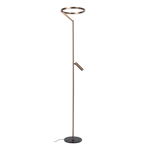 Lucide vloerlamp APPLAUSE - Geïntegreerde LED - Koffie
