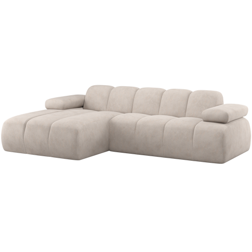 WOOOD chaise longue bank links Mojo - Ribstof - Ecru - 74x284x160