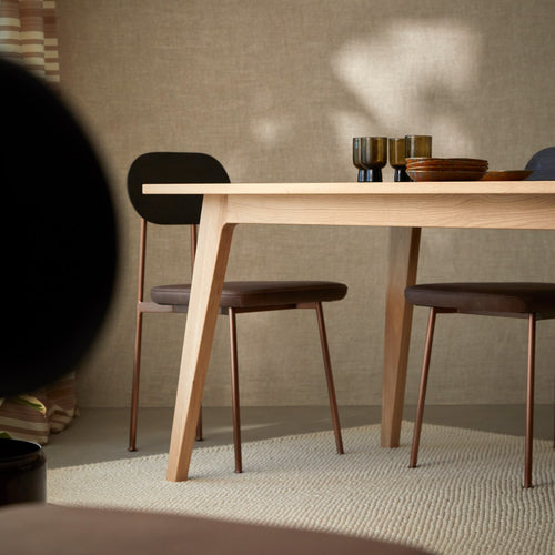 Tikamoon Massief eikenhouten tafel 6-8 pers. - Naturel