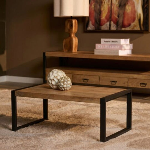 Starfurn Salontafel Britt - Rechthoekig Naturel Hout - 110x60x45cm
