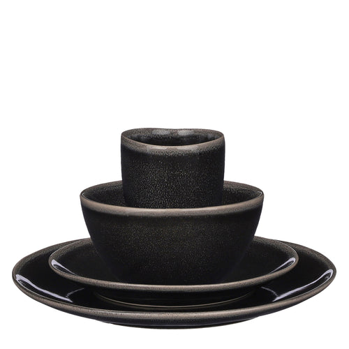 Mica Decorations Tabo Serviesset 4 Persoons - Zwart - vtwonen shop