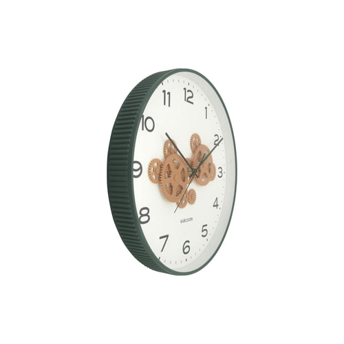 Karlsson wandklok Open Gear - groen - Ø40cm - vtwonen shop