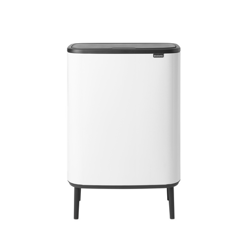 Brabantia Bo Touch Bin Hi, met 2 binnenemmers, 2 x 30 liter - White