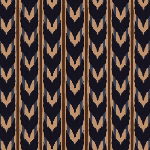 Catchii Behang Maison Artisan Ikat donkerblauw - vtwonen shop