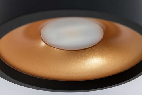 Artdelight plafondlamp Orlando - 1 lichts - 14  x 5   cm - zwart - goud - vtwonen shop