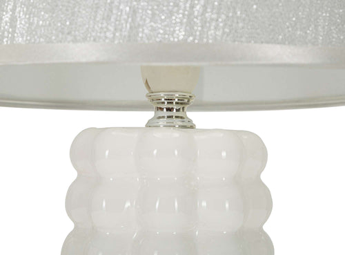 Mauro Ferretti tafellamp - Ø 23x33 cm - wit/zilver