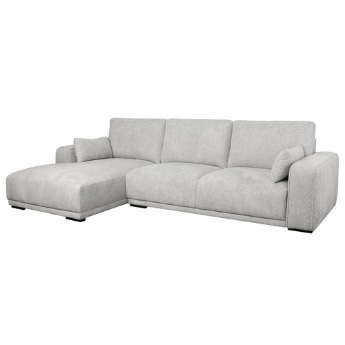 Furnhouse chaise longue bank links California - Lichtgrijs - Stof - 105x305x85