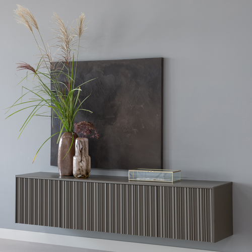 WOOOD tv meubel Nova 200 cm - Grenen - Truffel Bruin - 54x200x40