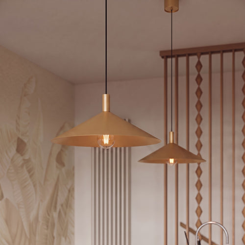 Sollux Lighting Hanglamp NOX 40 goud - 40x40x135cm