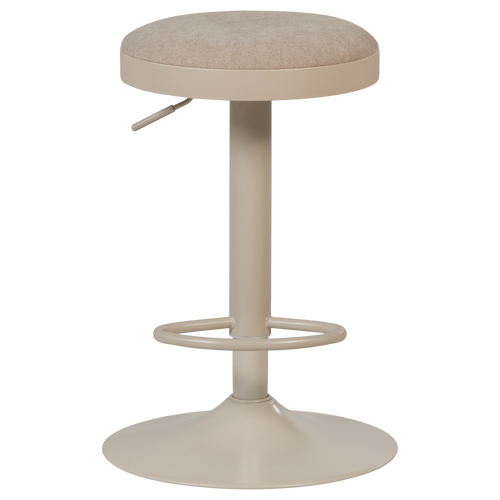 WOOOD barstoel in hoogte verstelbaar Mevo - Chenille - Zand - 82x42x42
