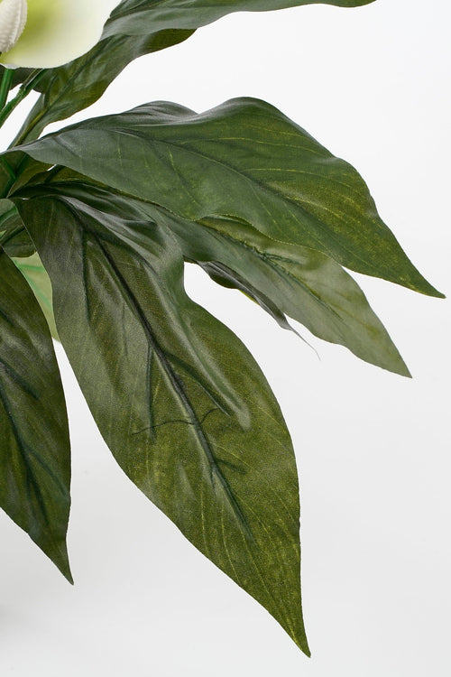 Mica Decorations Spathiphyllum Kunstplant in Bloempot Stan - H50 x Ø40 cm - Wit