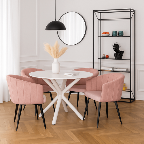 Kare Design Draaistoel met armleuningen Merida roze - vtwonen shop