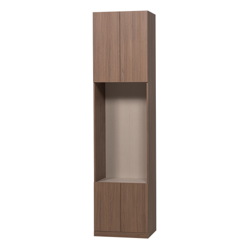 WOOOD smalle half open opbergkast Build - Walnoot Fineer - Bruin - 215x54x41