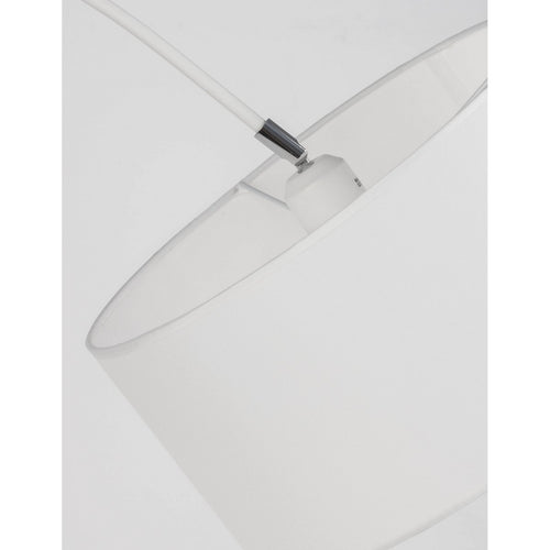 Merano Frisco Staande lamp Arc Wit Stoffen Kap Wit Aluminium Voet LED E27