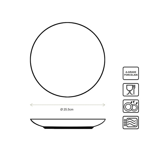 vtwonen - Painted Dinerborden - Serviesset van 2 - 25.5cm - vtwonen shop