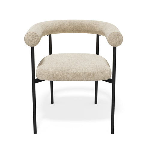 Premium Interiors - Set van 2 stoelen LOU - getextureerd fluweel beige 64cm
