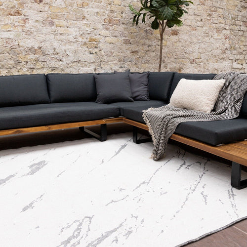Buitenkleed Marble - Grijs/wit - dubbelzijdig - EVA Interior - 240 x 340 cm