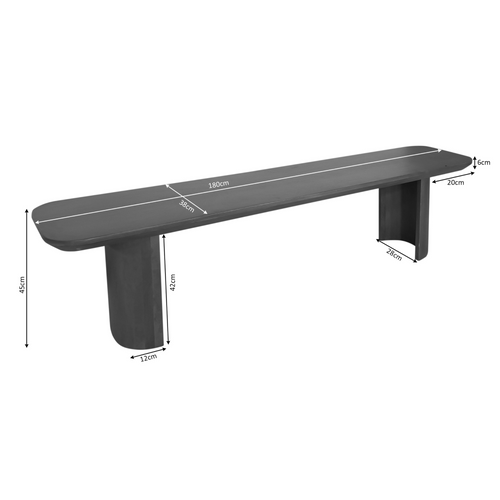 Starfurn  eetkamerbank Maré - bruin - 38x180x45cm