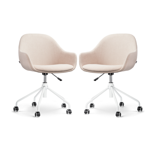 Nolon Nout-Mae Bureaustoelen Set van 2 - Beige - Wit